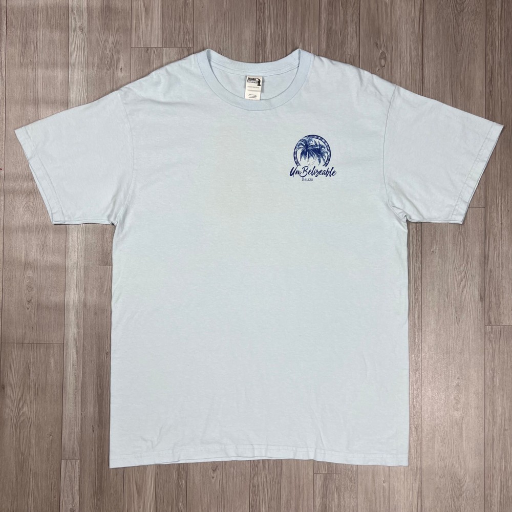 Size L - Gildan Hammer Brand - Un Beliseable Ambergris Caye Vintage T-Shirt (LxW: 30x21 in)
