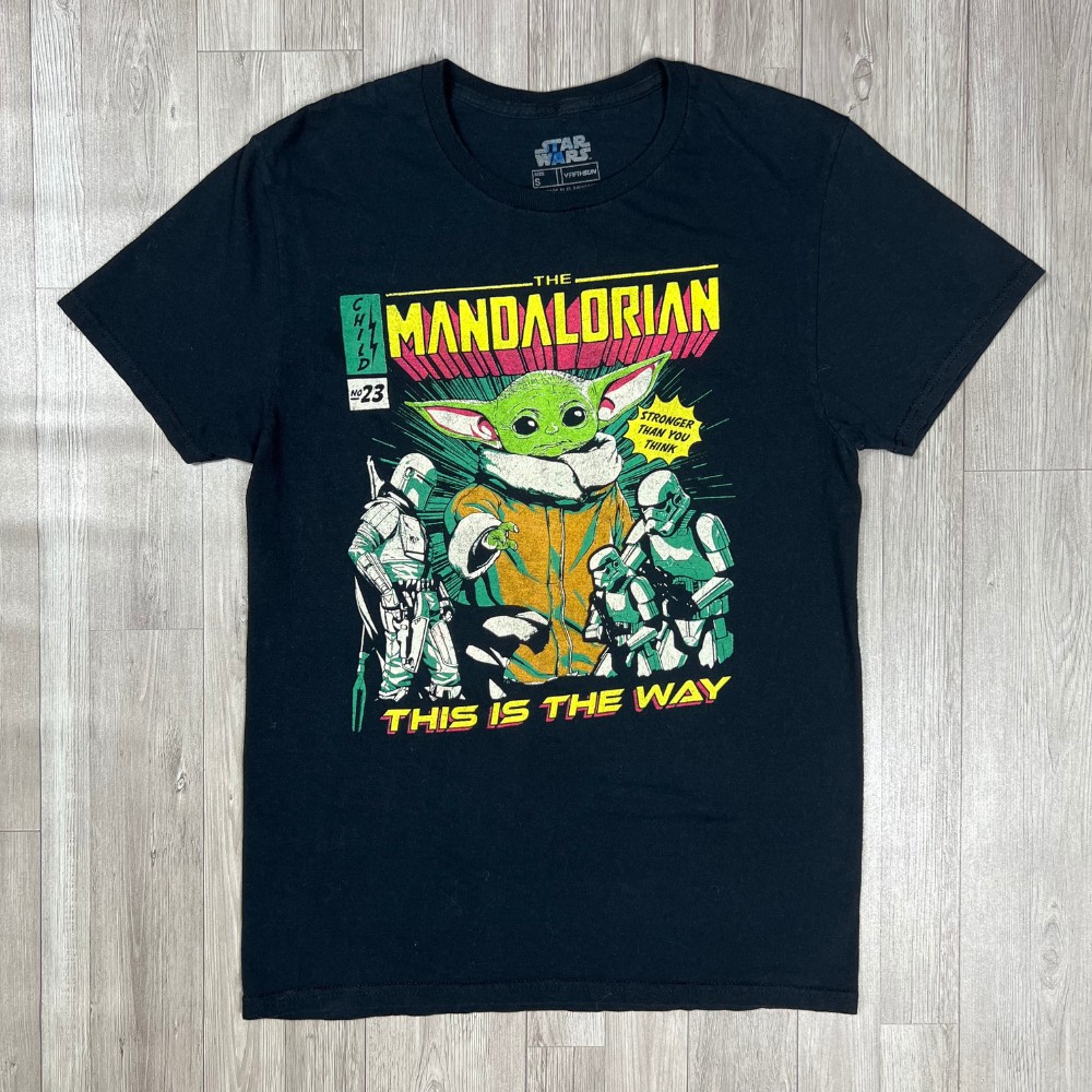 Size S - Star Wars TM Brand - The Mandalorian Vintage T-Shirt (LxW: 26x16 in)