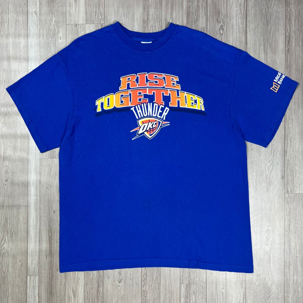 Size XL - Delta Pro Weight Brand - Rise Together Thunder OKC Vintage T-Shirt (LxW: 29x23 in)