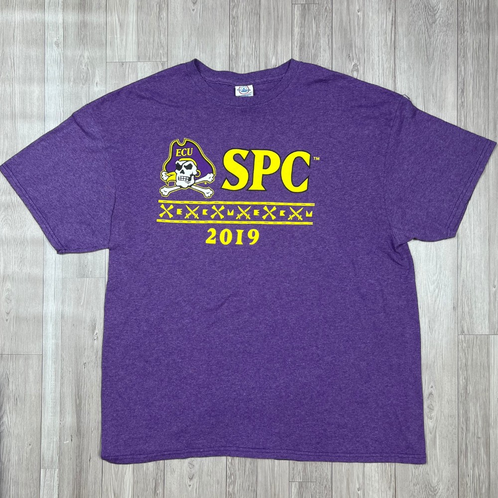 Size XL - Delta Pro Weight Brand - SPC 2019 Pirate Club Vintage T-Shirt (LxW: 30 in x 23 in)