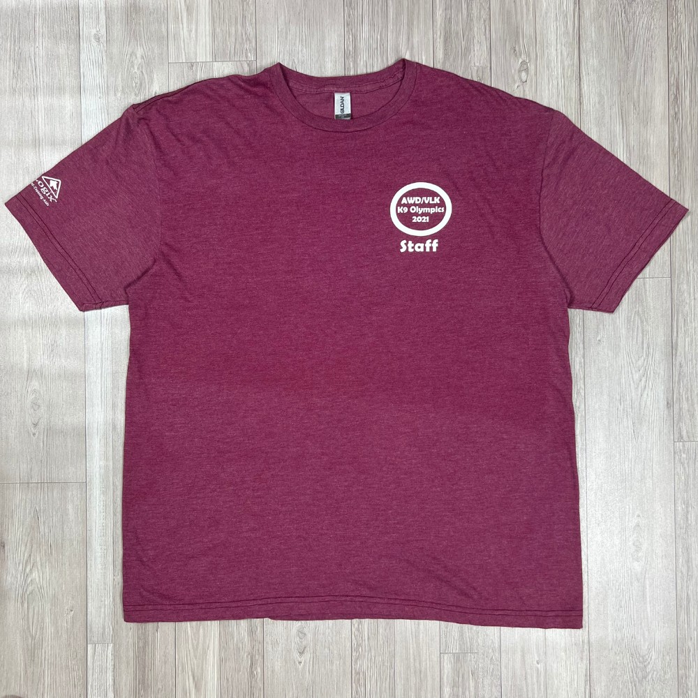 Size XL - Gildan Soft Style Brand - American Working Dogs K9 Olympics Vintage T-Shirt (LxW: 28x24 in)